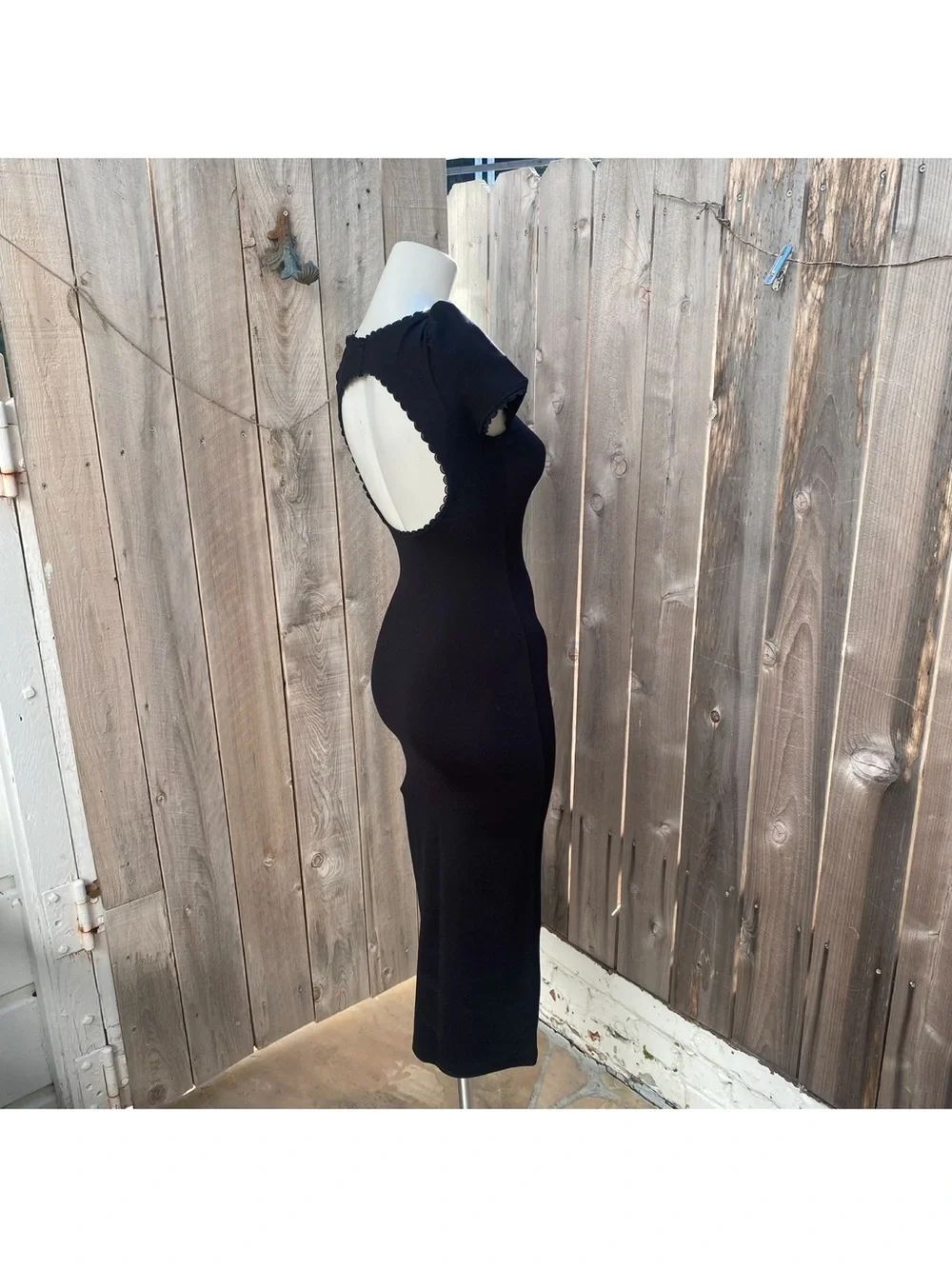The Line by K Classic Black Cutout Midi Dress size XS